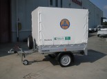 trailer with a cover sheet for transport equipment