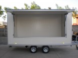 box trailer with shop